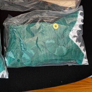 AnimalSox Green Crocodile Socks, NIP